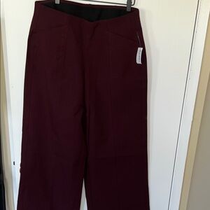 Old Navy Pixie Wide Leg Pants in Deep Burgundy